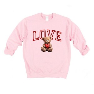 Simply Sage Market Women's Graphic Sweatshirt Love Bear - 1 of 4