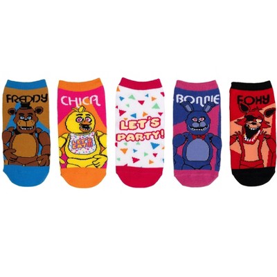 Five Nights at Freddy's Characters 5 Pair Lowcut Socks