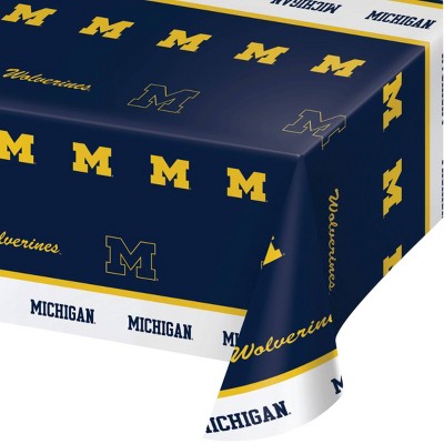 Creative Converting University of Michigan Plastic Tablecloths Kit 3ct