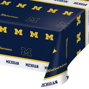 Creative Converting University of Michigan Plastic Tablecloths Kit 3ct - 1 of 2