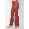 Slickblue Women's Sequined Fit & Flare Pants Deep Rose/Olive, Midrise Elastic Waist, Full Length, Formal Style, Size S-L - 4 of 4