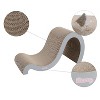 THE LICKER STORE Kona Modern Cardboard Double-Sided Wave Cat Scratcher with Catnip - 3 of 4