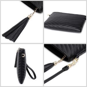 Narwey Trendy Vegan Leather Shoulder Purses, Clutch Wallet with