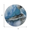 Blue And Gray Abstract Washable Indoor Outdoor Area Rug - 3 of 4