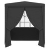 vidaXL Professional Party Tent with Side Walls 6.6'x6.6' Anthracite 0.3 oz/ftÂ² - 3 of 4