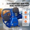 VEVOR Air Compressor Pump Head, 10HP 17.5CFM @ 90PSI, 3-Cylinder Oil Lubricated Air Compressor Piston Pump Head, with Max. 185PSI Pressure,Blue - 3 of 4
