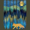 Men's Design By Humans Fox Forest Night By Maryedenoa T-Shirt - 2 of 3