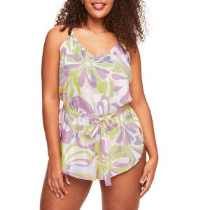 Adore Me Women's Kami Romper Lingerie 3x / New Wave C02 Green. : Target