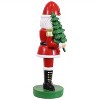 Sunnydaze Small Indoor Christmas Nutcracker Statue - Santa Claus with Tree - Red/Green - 16.75" - 2 of 4