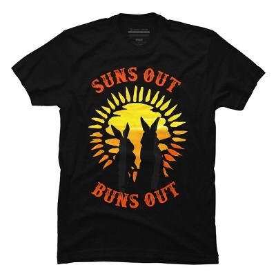 Men's Design By Humans Summer Rabbits Suns out Buns Out By BaoMinh T-Shirt