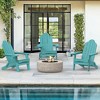 Arceso Folding Adirondack Chair,  15 Inch HDPS Fire Pit Patio Chairs Weather Resistant, Modern Plastic Outdoor Chairs with Cup Holder - 4 of 4