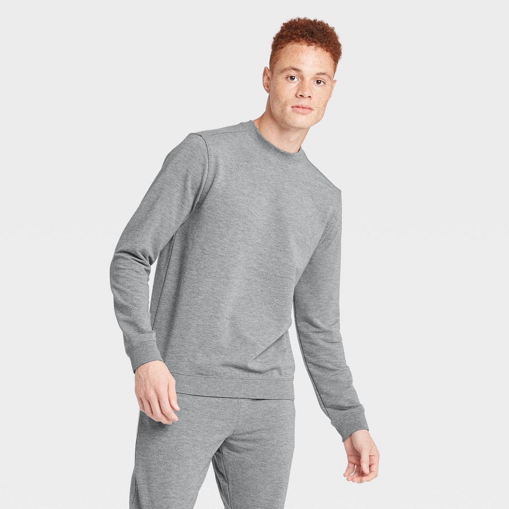 Men's Soft Gym Crew Sweatshirt - All in Motion Gray XXL, Men's was $28.0 now $14.0 (50.0% off)