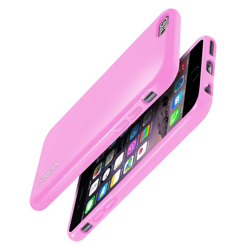 Insten Light Pink Jelly TPU Slim Skin Gel Rubber Cover Case For Apple iPhone 6 6S 4.7" Inches, 3 of 8