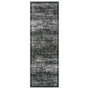 Washable Distressed Floral Print Living Room Rugs, Vintage Abstract Floor Cover for Bedroom, Large Non Slip Dining Room Rugs - 1 of 4