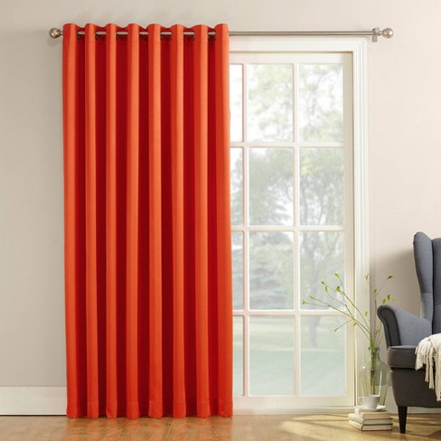 Room Darkening Curtain Panel Tangerine, Extra Wide Curtain Panels