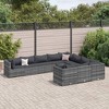 vidaXL Patio Sofa Set Grey PE rattan, Powder-coated steel Large - 2 of 4