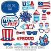 Big Dot of Happiness Firecracker 4th of July - Red, White and Royal Blue Party Photo Booth Props Kit - 20 Count - 2 of 4