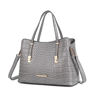 MKF Collection Aurelia Crocodile-Embossed Vegan Leather Women's Tote Stylish Shoulder Handbag by Mia K - 1 of 4