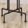 Christopher Knight Home 32" Westleigh Round Industrial Bar Table Dark Brown: Piping-Inspired Base, Pine Veneer Top, 42" Height - 3 of 4