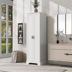 NicBex Bathroom Floor Cabinet with 2 Doors,Freestanding Bathroom Storage with Adjustable Shelves,Tall Storage Cabinet for Bathroom/Office - 1 of 4