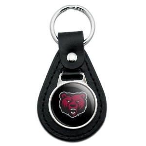 State University of New York at Potsdam Secondary Logo Black Leather Keychain - 1 of 4