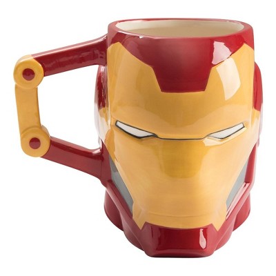 Vandor Marvel Iron-Man Shaped Ceramic Soup Coffee Mug Cup, 20 Ounce…