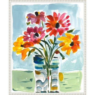 Amanti Art A Floral Gift by Vas Athas Canvas Wall Art Print Framed 16 x 20-in.
