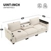 NicBex Sectional Sofa Modern Comfy Cloud Couch Set with Bluetooth Speaker, Drop Down Table, Cup Holders, USB Charger, Storage Armrest - 4 of 4