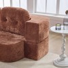 Hrinhom 78.7"W Folding Loveseat Lounge Floor Sofa,Sofa Bed with 2 Pillows - 4 of 4
