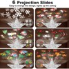 Aoibox Christmas tree topper lighted 1 Piece 6 projection modes LED rotating lights 3D silver glitter star for holiday decorations - 2 of 4