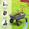 VINGLI Dump Cart Wagon, 440LBS Quick-Release Dump Wheelbarrow, All-Terrain 10" Tires Garden Wagon for Yard, Lawn and Outdoor Use - 4 of 4