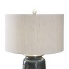 Uttermost Olesya Swirl Glass Table Lamp – 30.25” Ocean Blue & Bronze Base with Nickel & Crystal Accents - 4 of 4