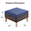 Gymojoy 2PCS Outdoor Patio Ottomans Wicker Ottomans Multipurpose Outdoor Furniture for Patio - 4 of 4
