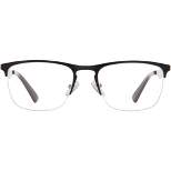 ICU Eyewear Screen Vision Rectangle Reading Glasses - Black