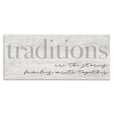 Stupell Industries Family Traditions Heartfelt Phrase, 24" x 10"