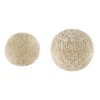 Jennifer Taylor Home Teddy 11" & 9" Round Sphere Accent Ball Throw Pillow, Set of 2, Cream Beige Faux Fur - 2 of 4