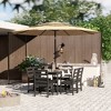 FUFU&GAGA Outdoor Patio Table and Chair Set with 3-layers Umbrella - Available in Gray and Black - 3 of 4