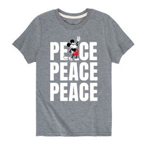 Boys' - Disney - Mickey Peace Short Sleeve Graphic T-Shirt - 1 of 4