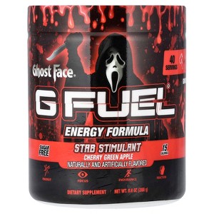 G FUEL Ghost Face®, Stab Stimulant, Energy Formula, Cherry Green Apple, 9.9 oz (280 g) - 1 of 4