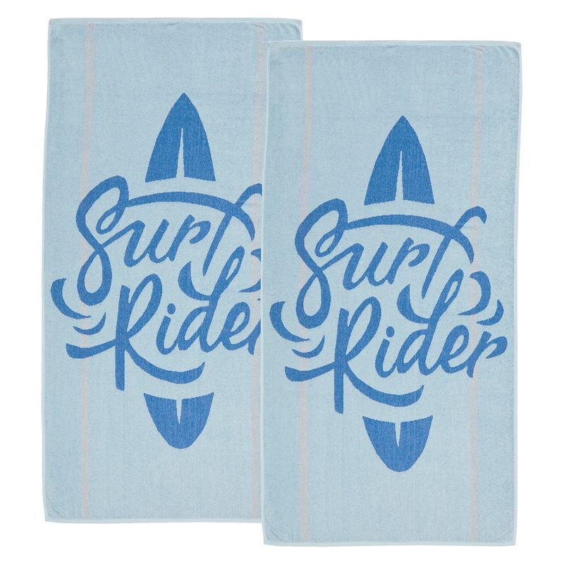 Cotton Vibrant Color Printed 2-Pack Beach Towel - Great Bay Home, 1 of 9