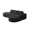 108.5'' L-Shaped Modular Chenille Sectional Sofa with Curved Design, 3-Piece Pillow Set, Free Combination Seating for Living Room or Bedroom - 2 of 4