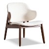 HOMES: Inside + Out Creekside Mid-Century Modern Boucle Wingback Accent Chair Walnut - 2 of 4