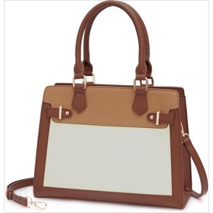 Handbags for Women, Tote Shoulder Bag Satchel Black Purse and PU Leather Top Handle for ladies - 1 of 4