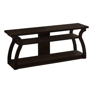 EveryRoom 3 Tier 2 Shelf TV Stand for TVs up to 60" Espresso: Laminated Particle Board, Metal Hardware - 1 of 4