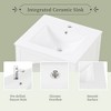 Mshliw 20" Bathroom Vanity with Ceramic Sink, Glass Door Cabinet, Drawer - Modern Freestanding Design - 3 of 4