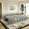 GDFStudio Henton Wood and Fabric Upholstered 3-in-1 Convertible Sofa with Deep Seat - 2 of 4
