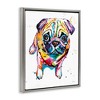 Stupell Industries Fun Hued Pug Puppy Animal Black Framed Floater Canvas Wall Art - 3 of 4
