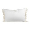 14" x 22" Hand Woven White Cotton Rectangle Accent Throw Pillow w/ Polyester Fill - 3 of 4