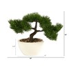 Nearly Natural 10-in Cedar Bonsai Artificial Tree in Decorative Planter - image 2 of 4