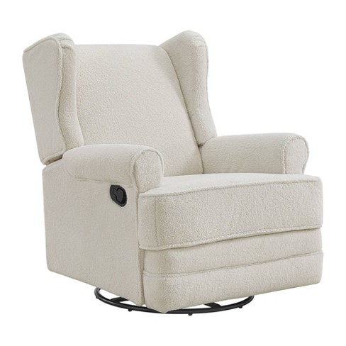 Oxford Baby Teegan Nursery Swivel Glider Recliner Chair Boucle White Target